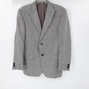 Z Zegna sport coat Mens 38C City hemp linen houndstooth peak lapel double vented